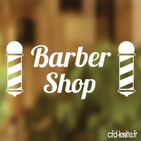 Barbers Poles Shop Vinyl Sign Hairdressers Hair Salon Window Lettering Sticker by Wall4stickers - B016YHRIVG